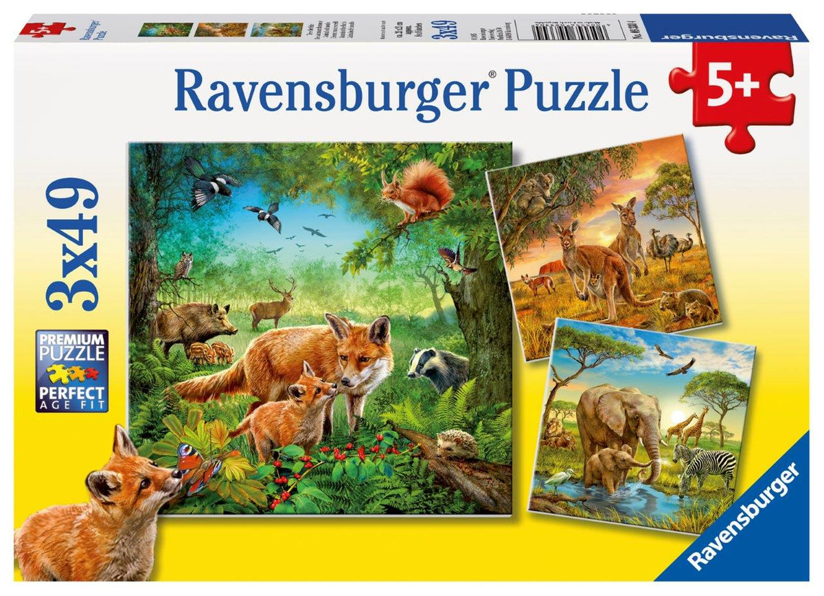 Animals of the Earth 3x49pc [Ravensburger Puzzle]