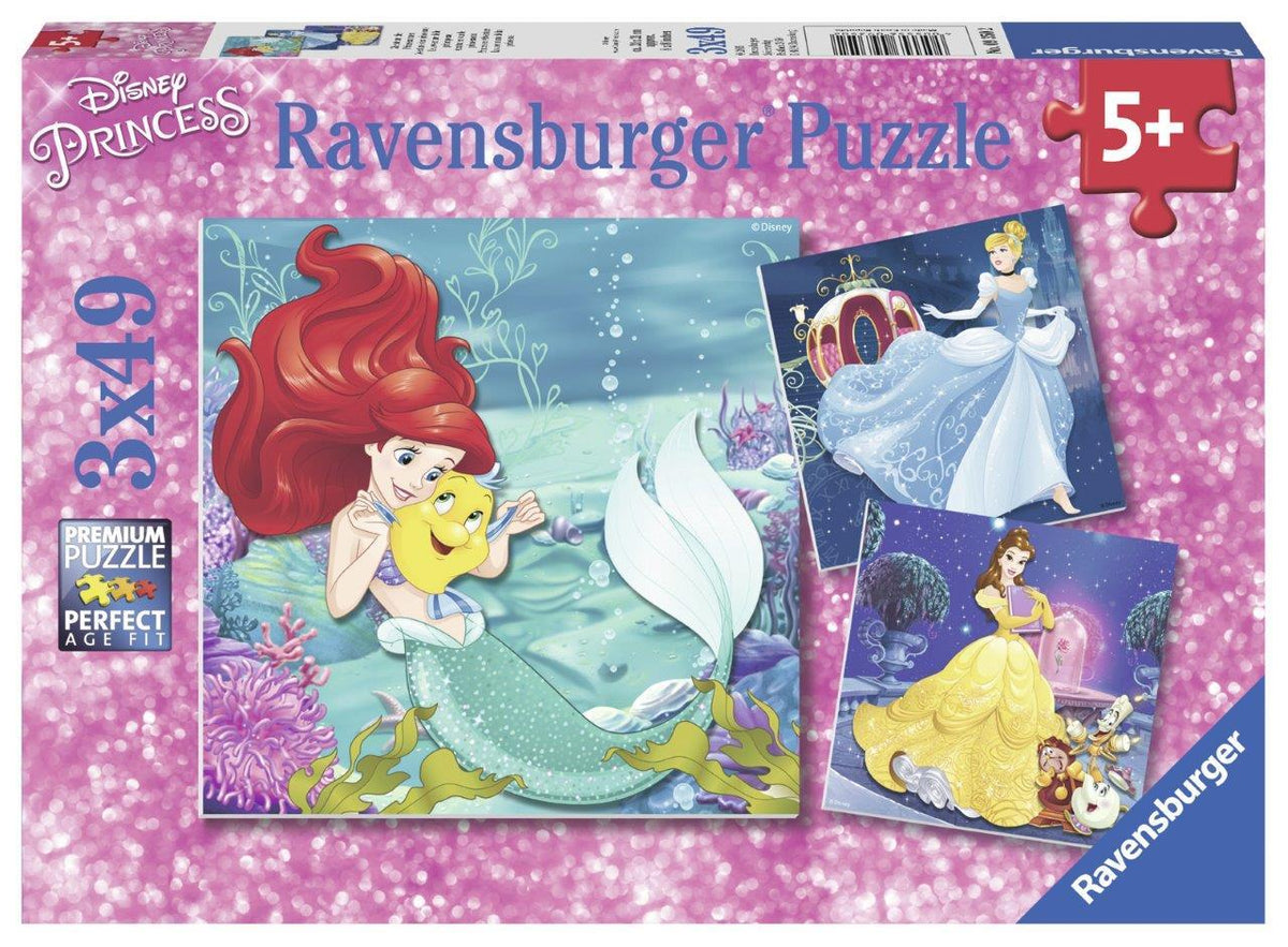 Disney Princesses Adventure 3x49pc [Ravensburger Puzzle]