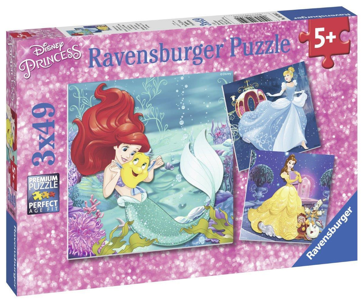 Disney Princesses Adventure 3x49pc [Ravensburger Puzzle]