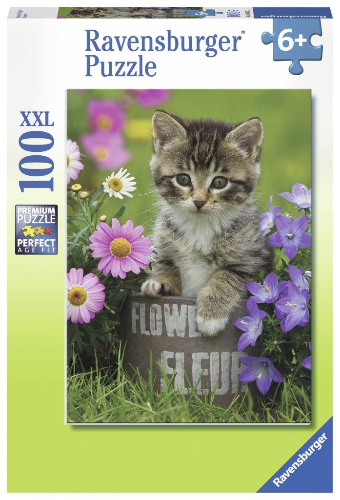Kitten among the Flowers 100pc [Ravensburger Puzzle]
