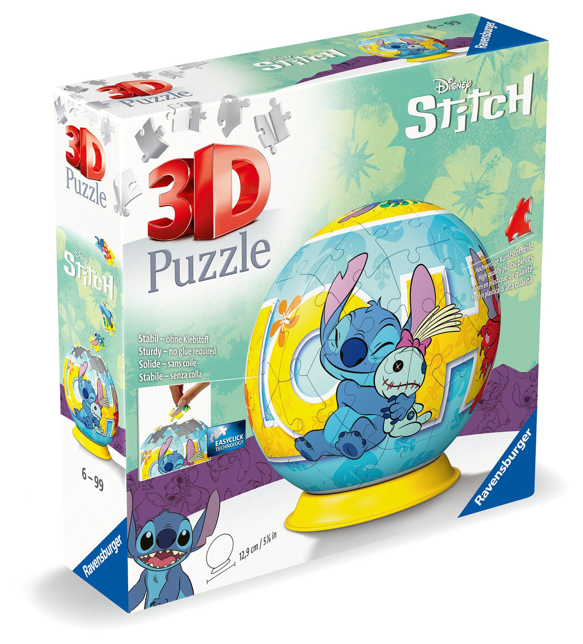3D Puzzle Ball: Disney Stitch 72pc [Ravensburger Puzzle]