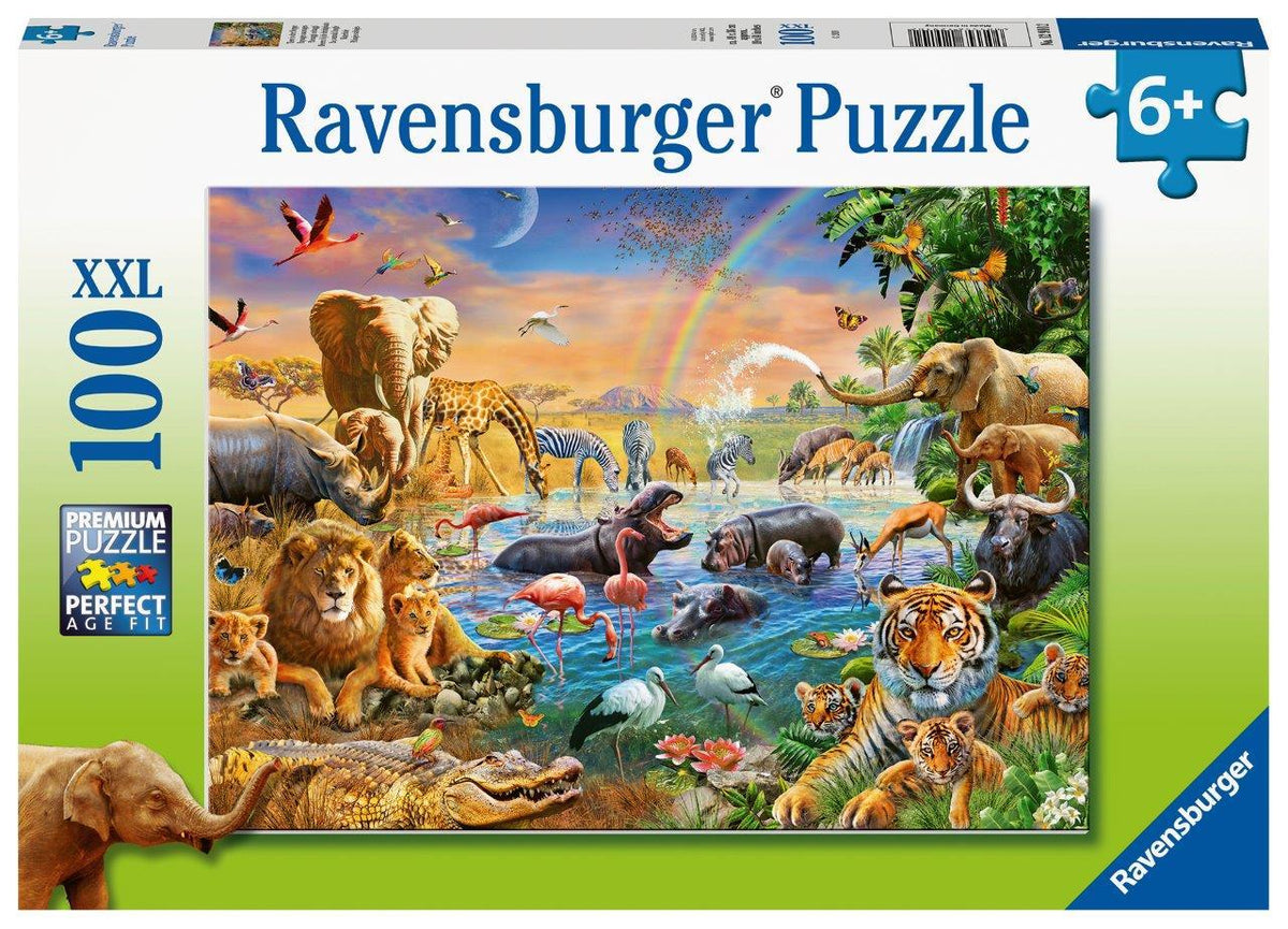 Savannah Jungle Waterhole 100pc [Ravensburger Puzzle]