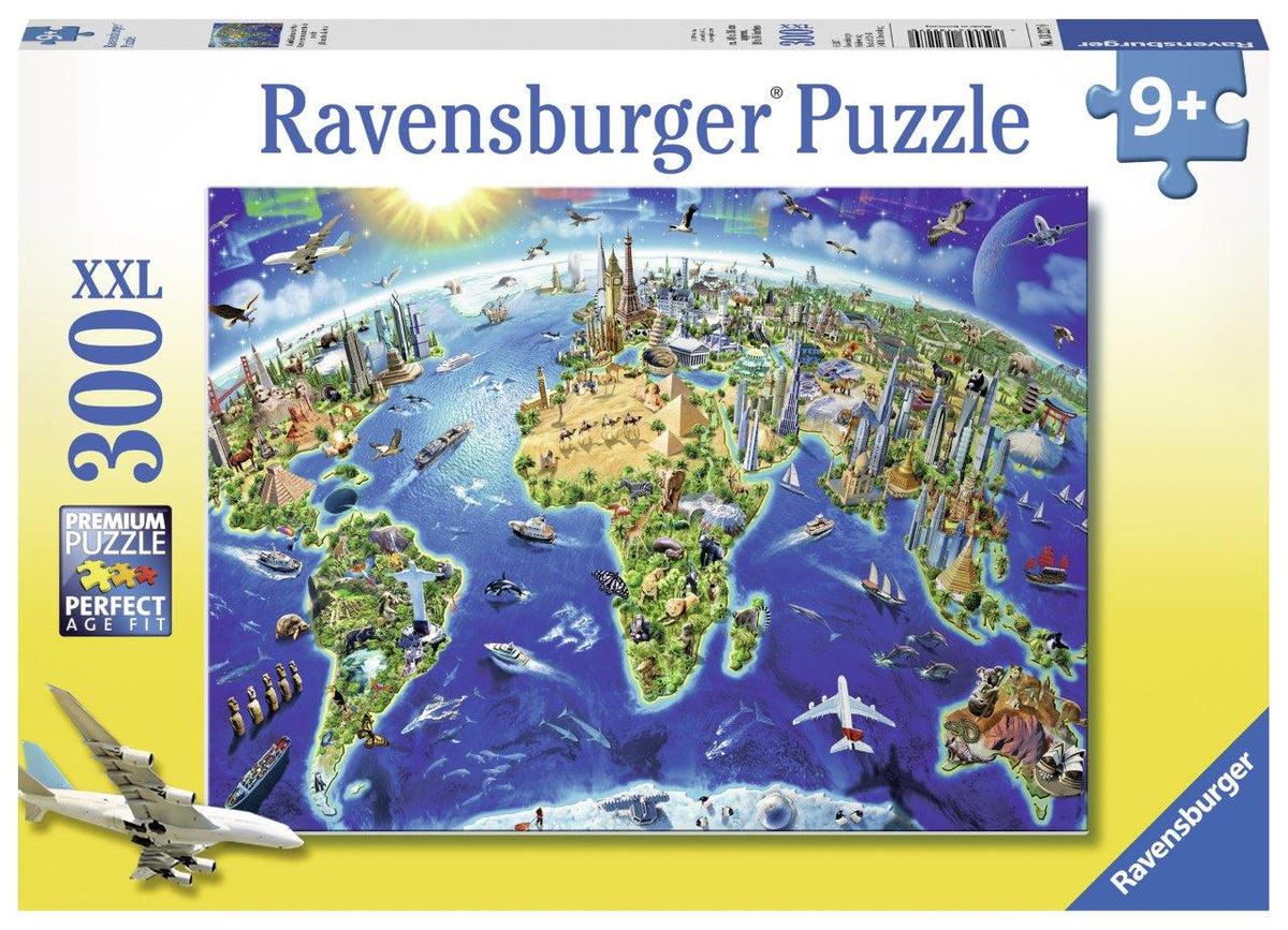 World Landmarks Map 300pc (Ravensburger Puzzle)