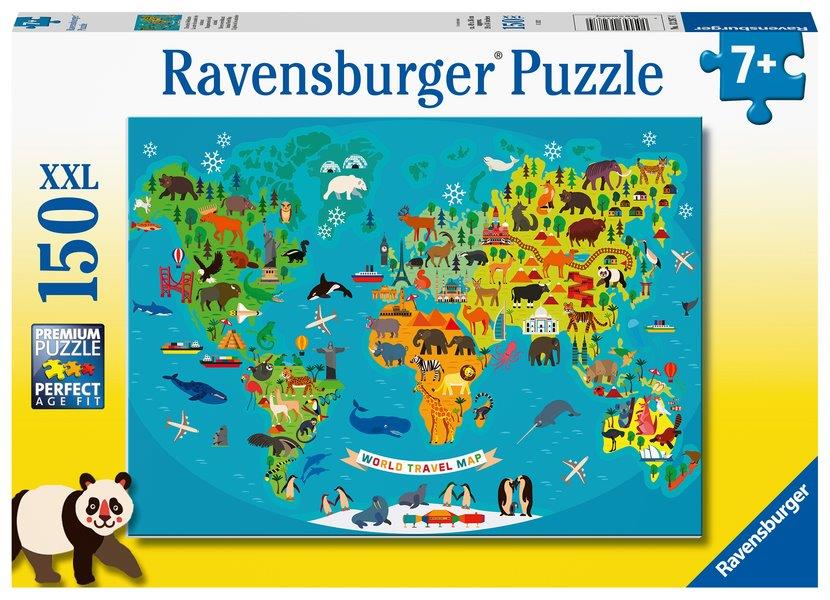 Animal World Map Puzzle 150pc [Ravensburger Puzzle]