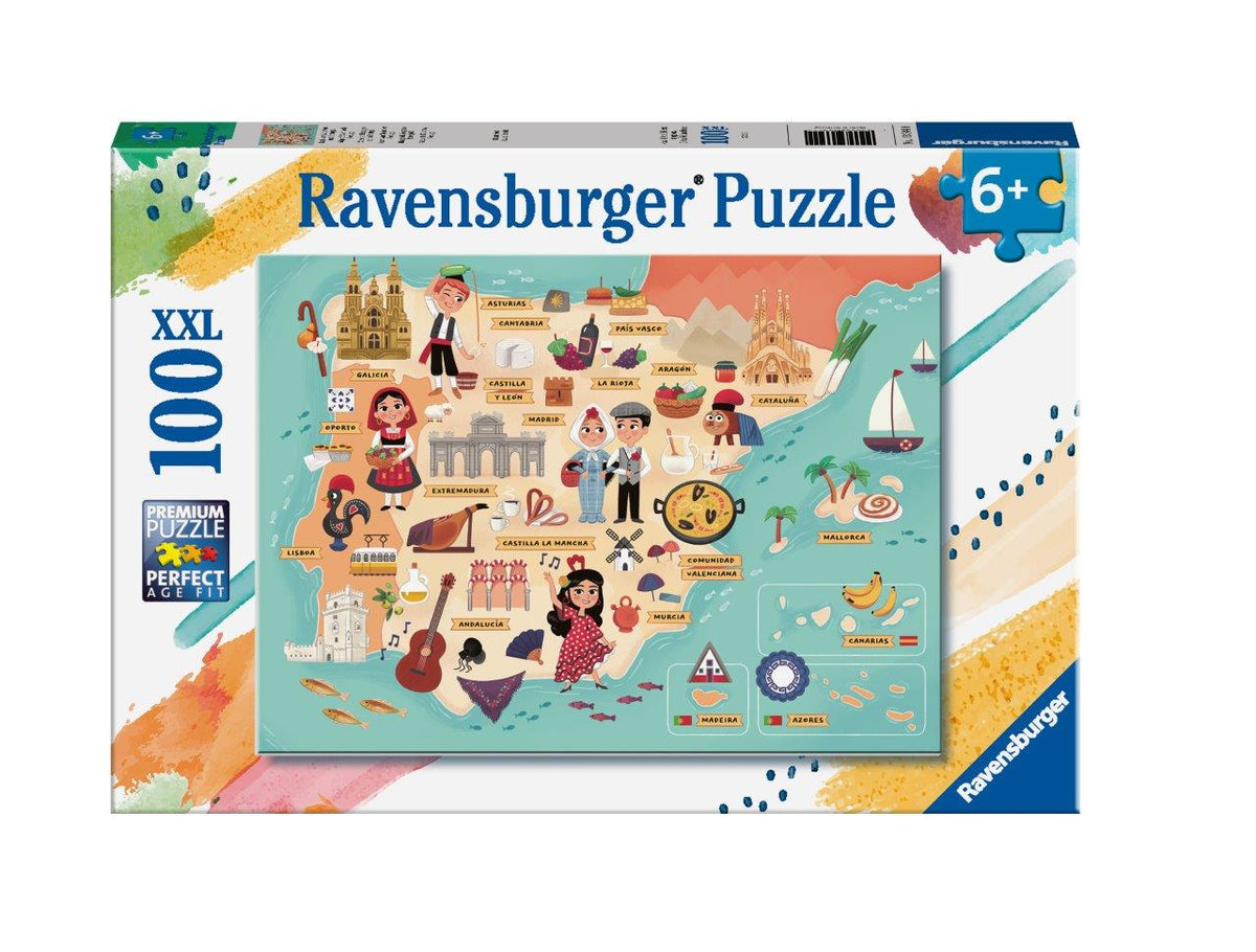 Map of Spain and Portugal 100pc [Ravensburger Puzzle]