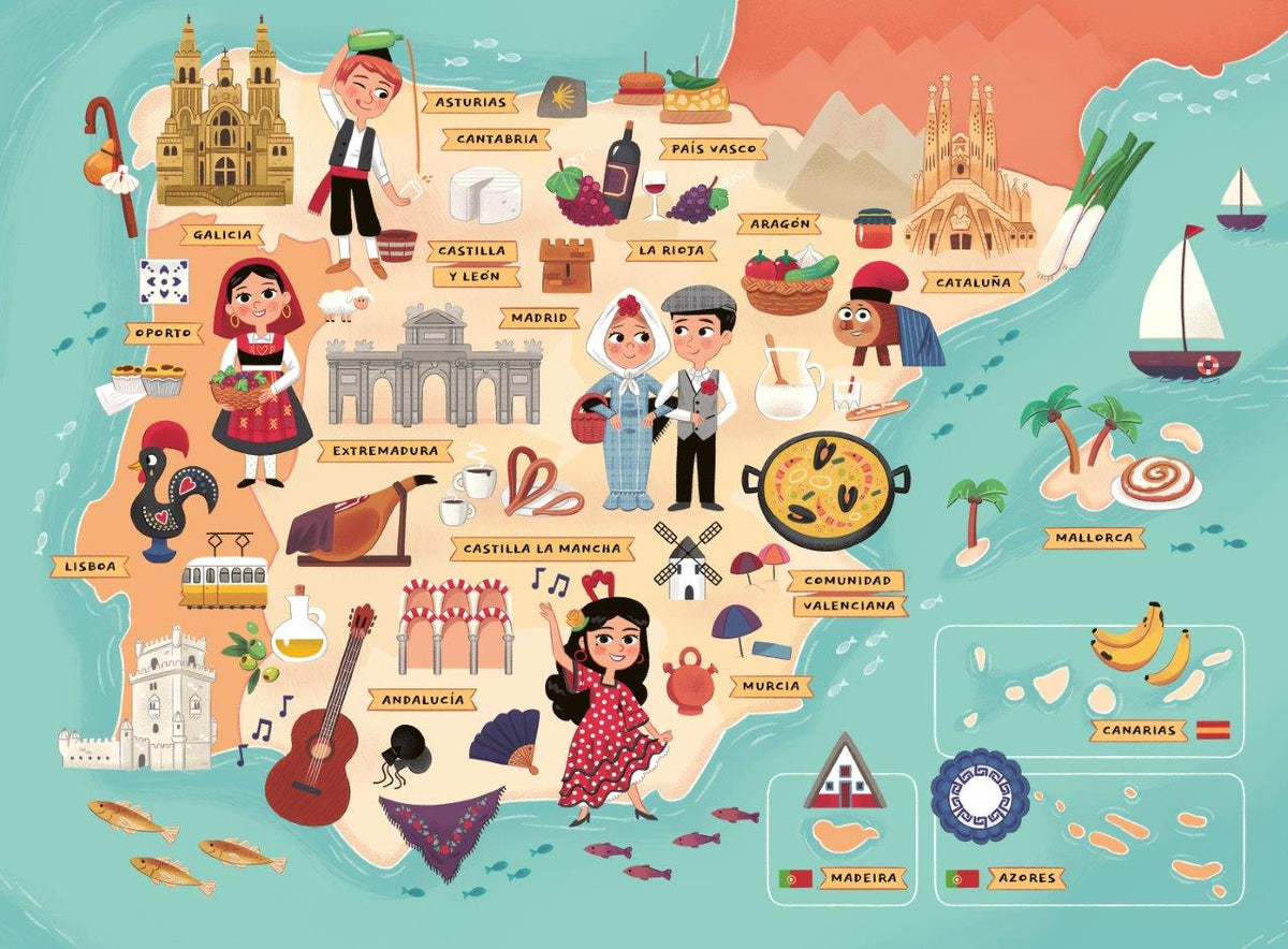 Map of Spain and Portugal 100pc [Ravensburger Puzzle]