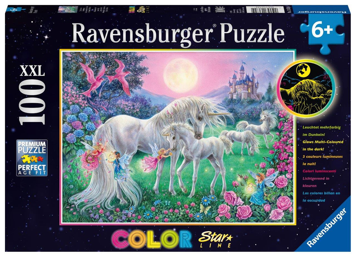 Unicorns in the Moonlight 100pc Colour Starline [Ravensburger Puzzle]