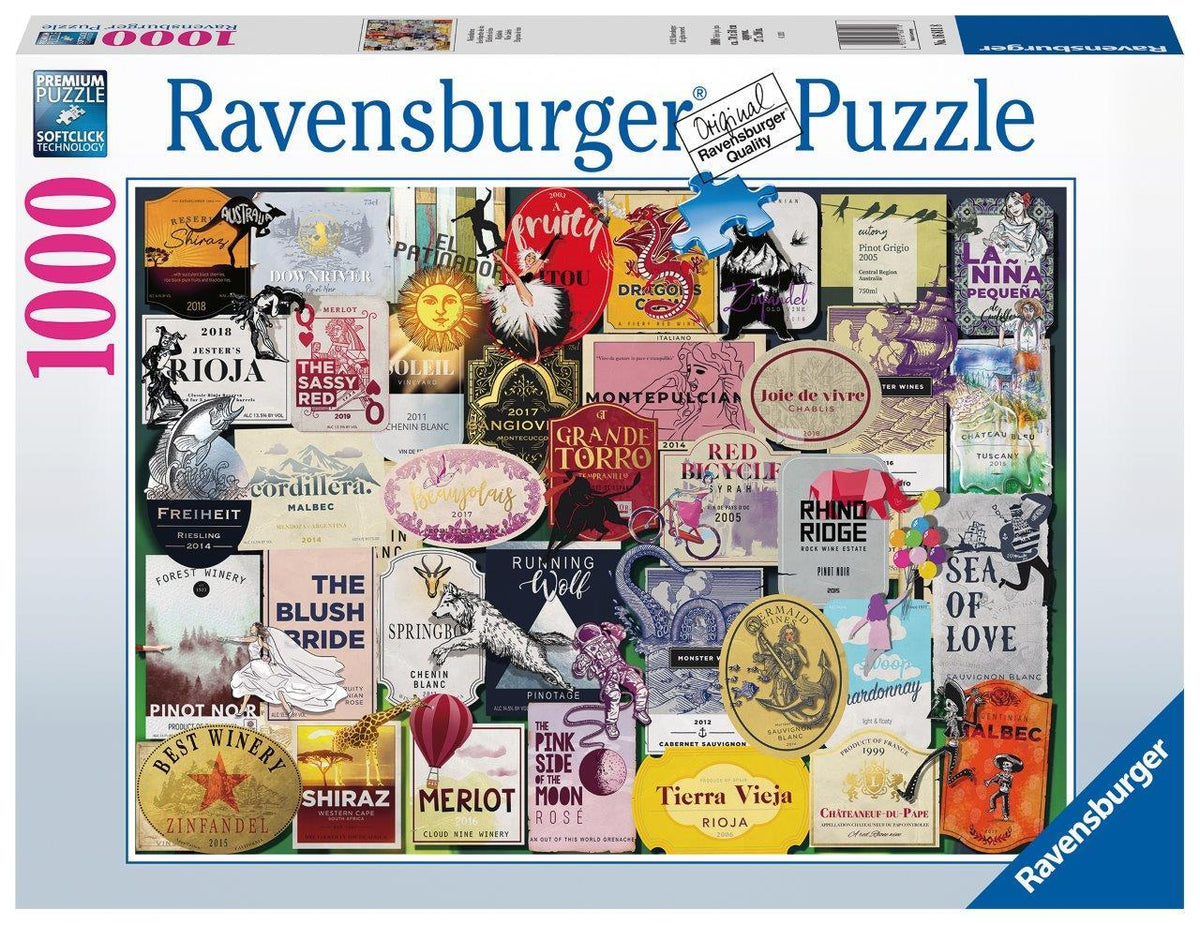 Wine Labels Puzzle 1000pc [Ravensburger Puzzle]