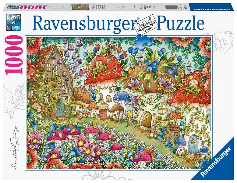 Floral Mushroom Houses Puzzle 1000pc [Ravensburger Puzzle]