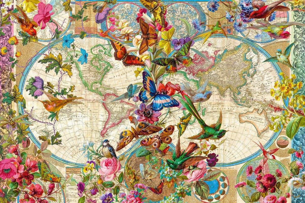 Flora & Fauna World Map 3000pc [Ravensburger Puzzle]