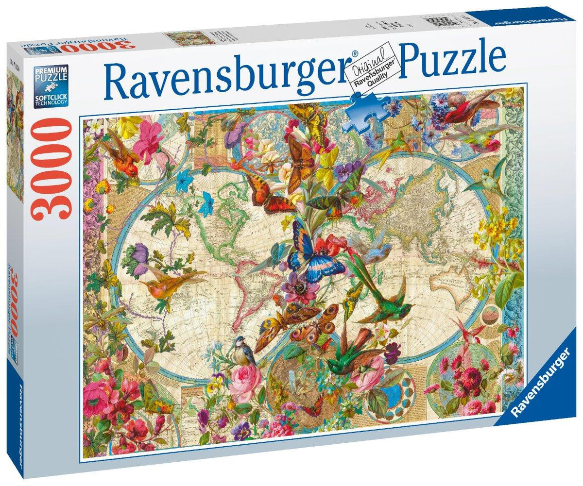 Flora & Fauna World Map 3000pc [Ravensburger Puzzle]