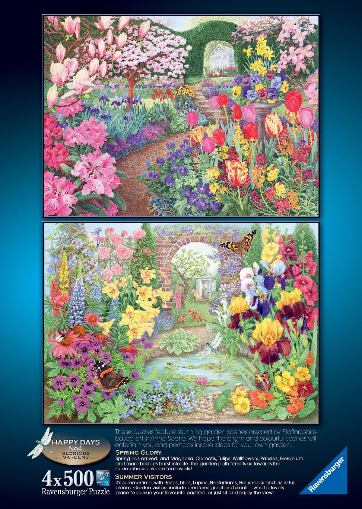 Happy Days: #4 Glorious Gardens 4x500pc [Ravensburger Puzzle]