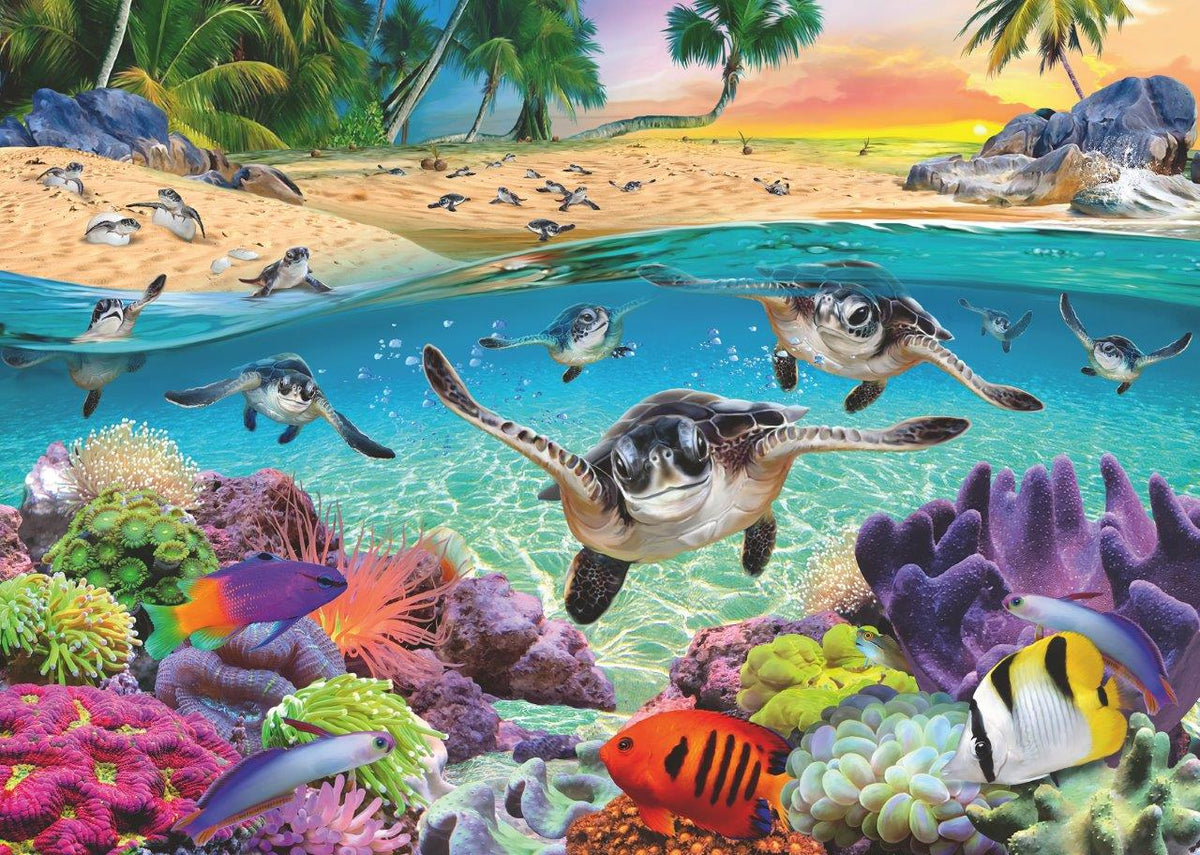 Race of the Baby Sea Turtles 500pcLF [Ravensburger Puzzle]