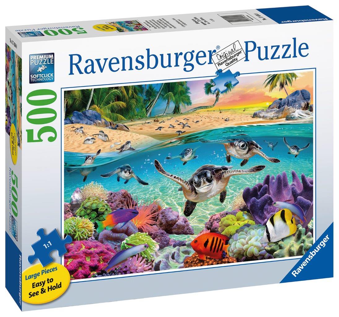 Race of the Baby Sea Turtles 500pcLF [Ravensburger Puzzle]