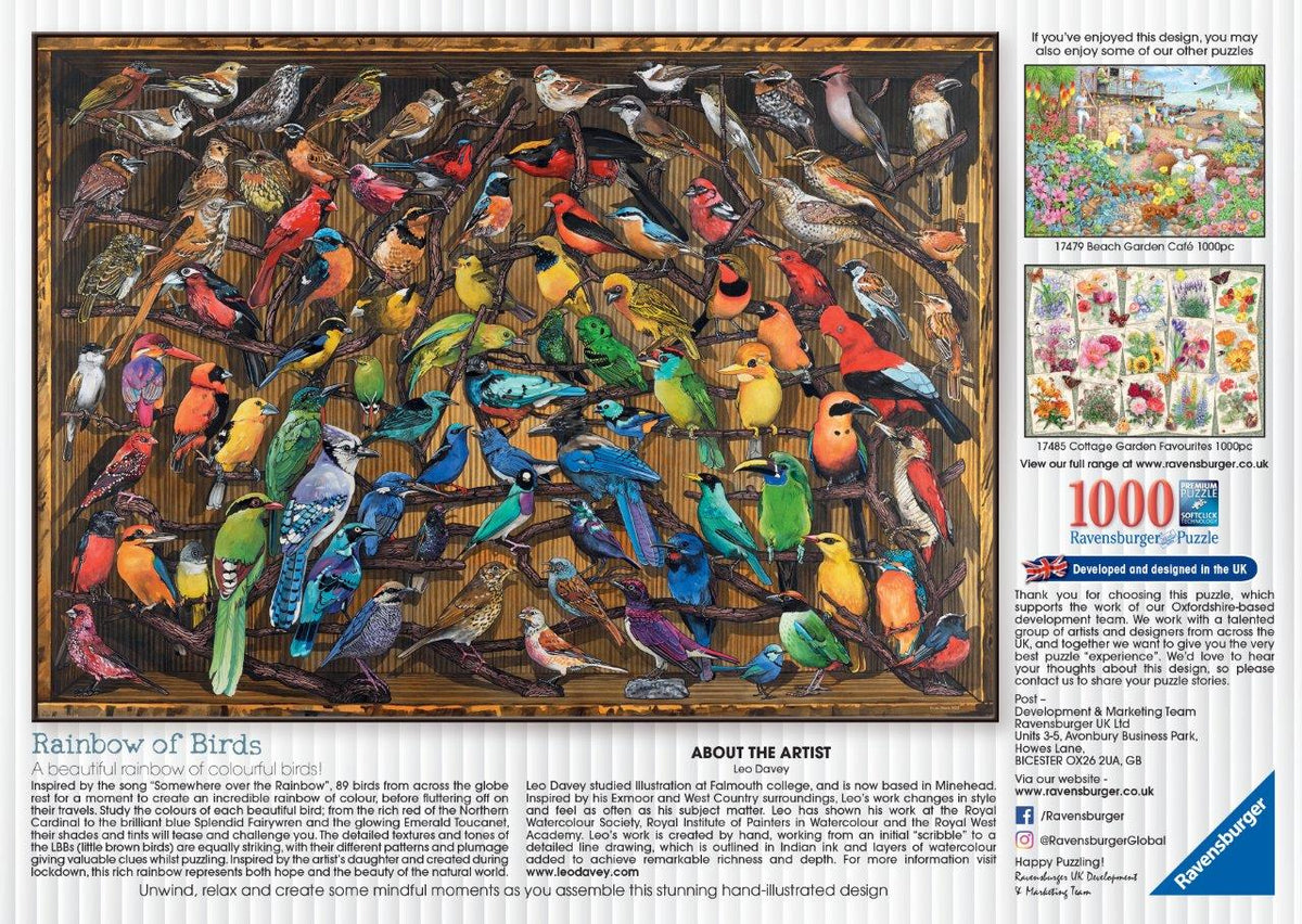 Rainbow of Birds 1000pc [Ravensburger Puzzle]