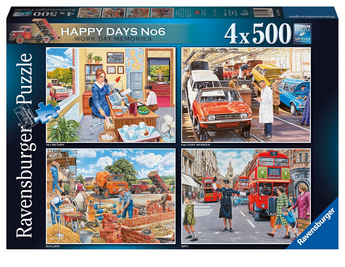 Trevor Mitchell Happy Days: #6 Work Day Memories 4x500pc [Ravensburger Puzzle]