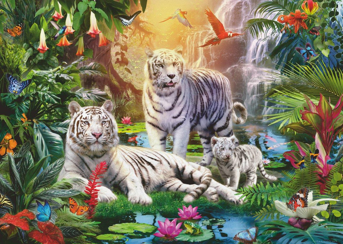 White Tiger Family 1000pc [Ravensburger Puzzle]