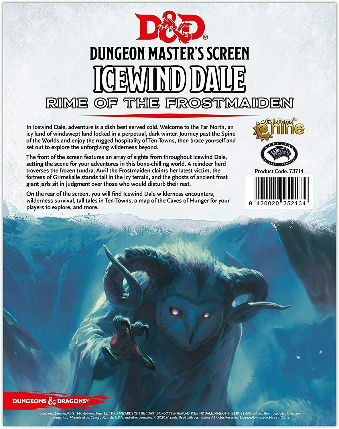 D&D DM Screen - Icewind Dale: Rime of the Frostmaiden