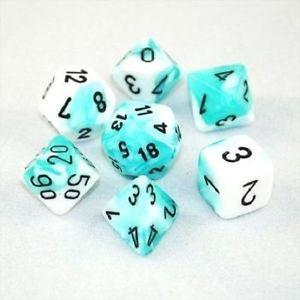 Chx 26444 Gemini Teal/White With Black RPG 7-Dice Set