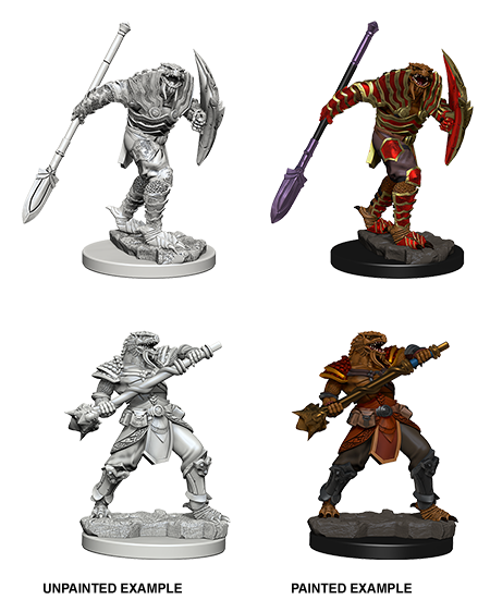 D&amp;D - Dragonborn Male Fighter with Spear (Nolzurs Marvelous Unpainted Miniatures)