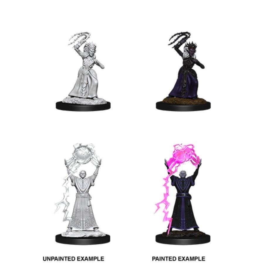 D&D - Drow Mage & Drow Priestess (Nolzurs Marvelous Unpainted Miniatures)