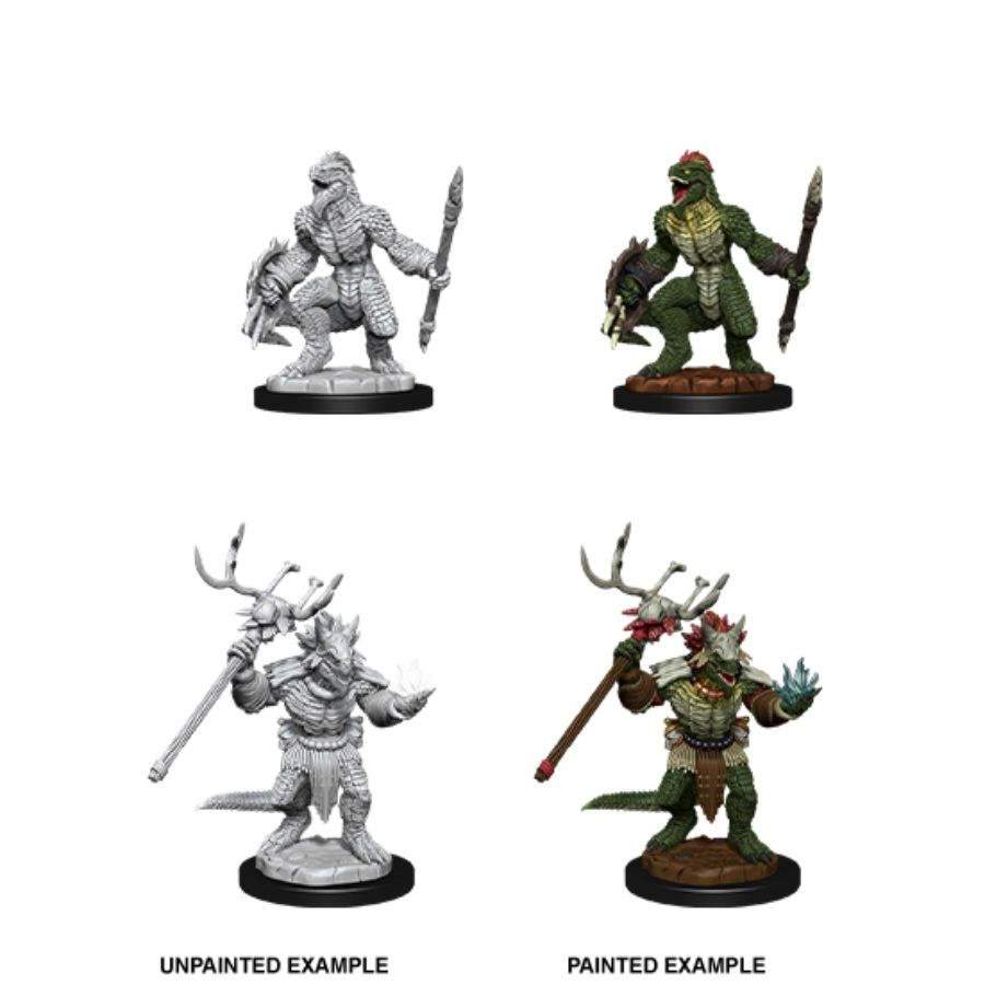 D&amp;D - Lizardfolk &amp; Lizardfolk Shaman (Nolzurs Marvelous Unpainted Miniatures)