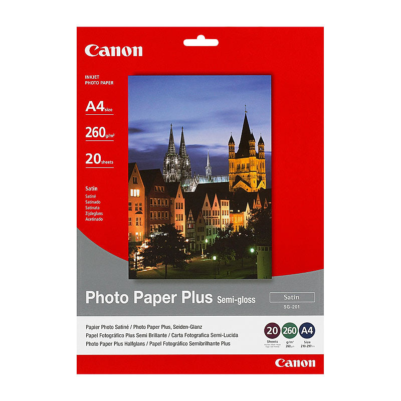 Canon A4 Semi Gloss 260 gsm Photo Paper - Pack=20
