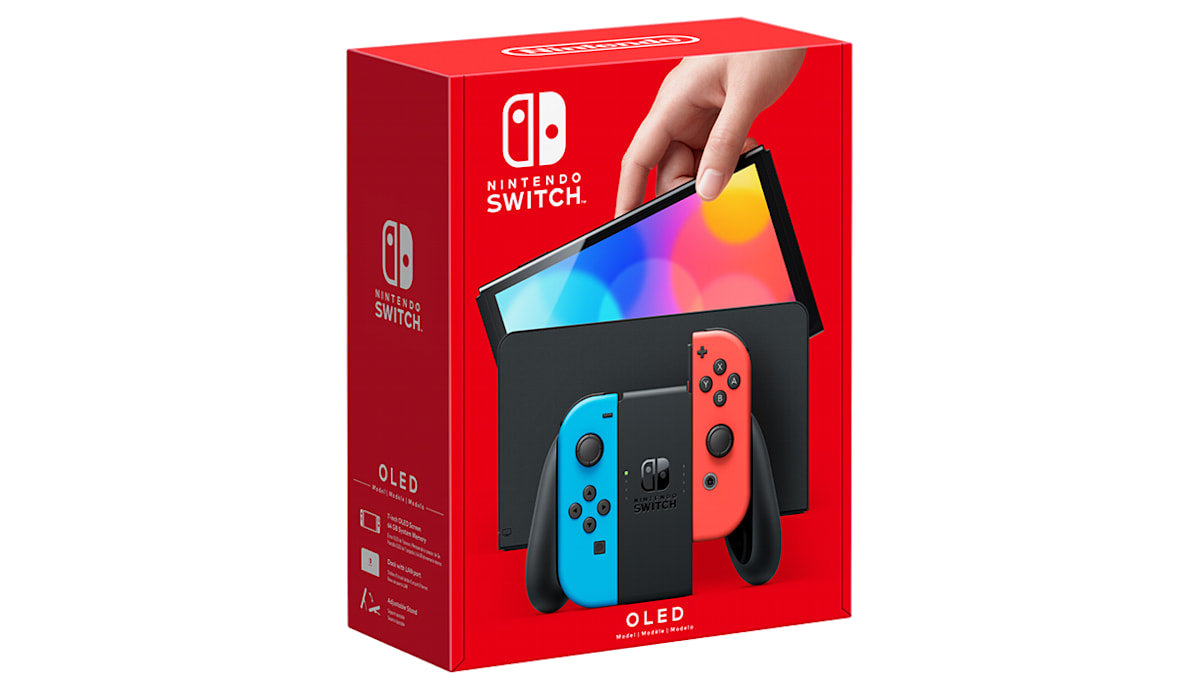 Nintendo Switch Console (OLED Model) - Neon Red/Blue