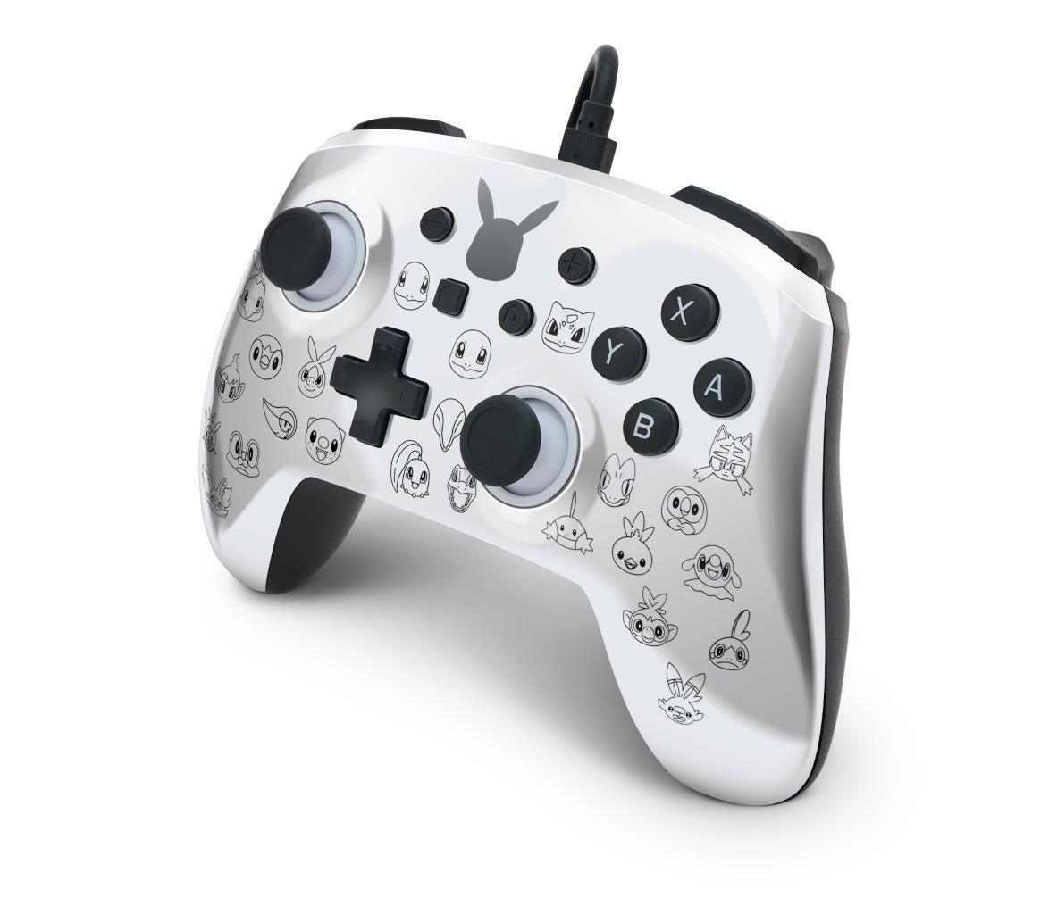 PowerA Enhanced Wired Controller for Nintendo Switch - Pikachu Black &amp; Silver