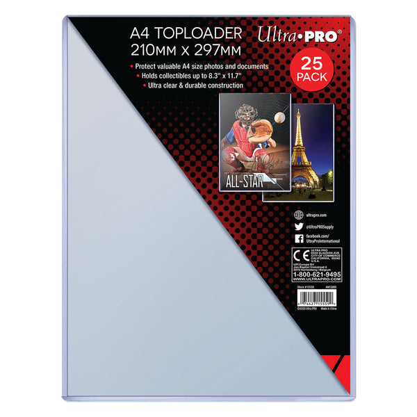 ULTRA PRO Toploaders - 210mm x 297mm - A4 (Pack of 25)