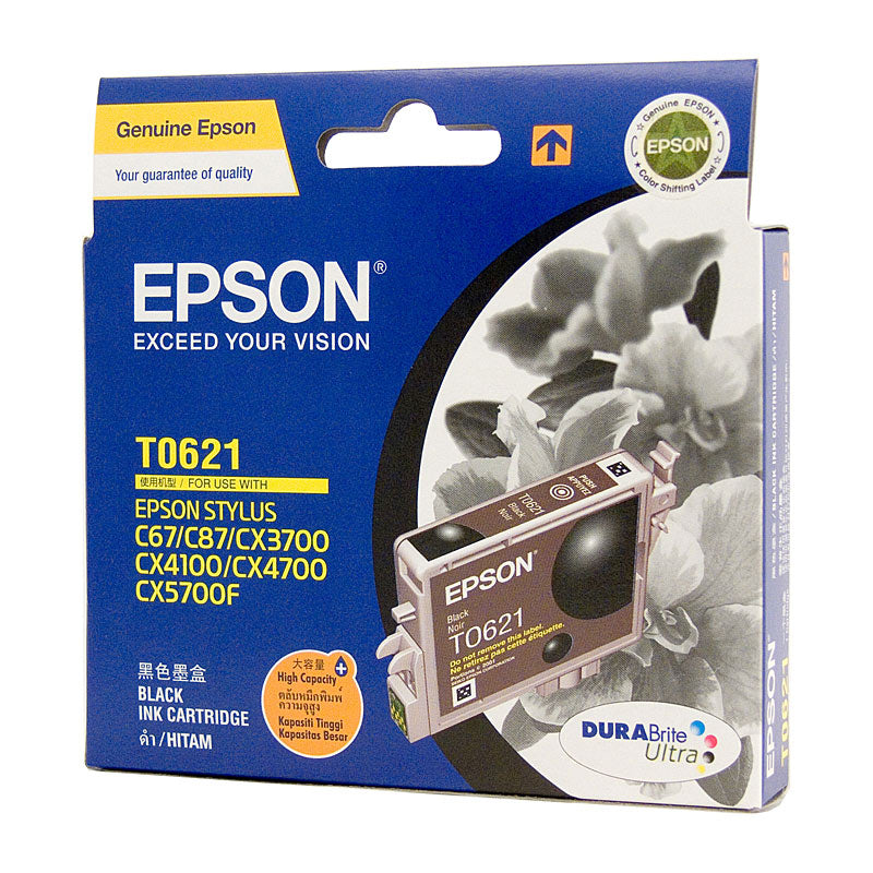 Epson T0621 Black Hi Yield Ink Cartridge