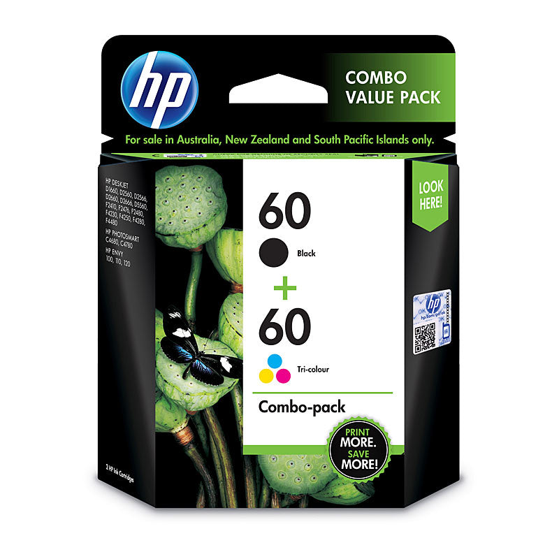 HP #60 Black &amp; Colour Ink Pack