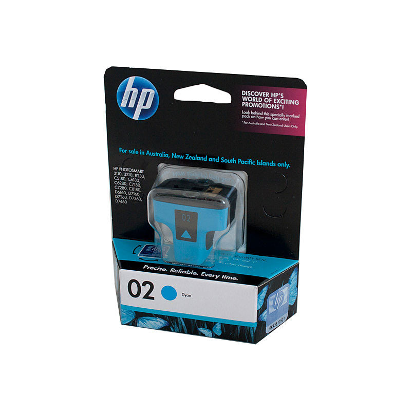 HP 02 Cyan Ink Cartridge 3310