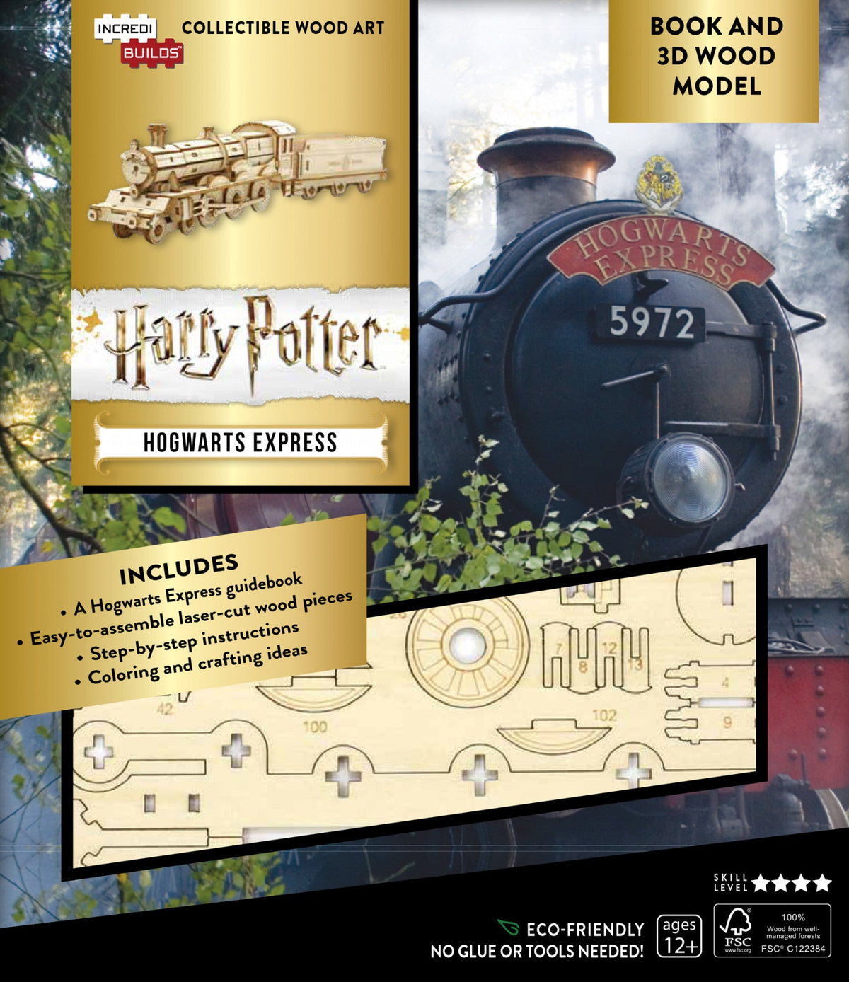 Incredibuilds Harry Potter Hogwarts Express 3D Wood Model
