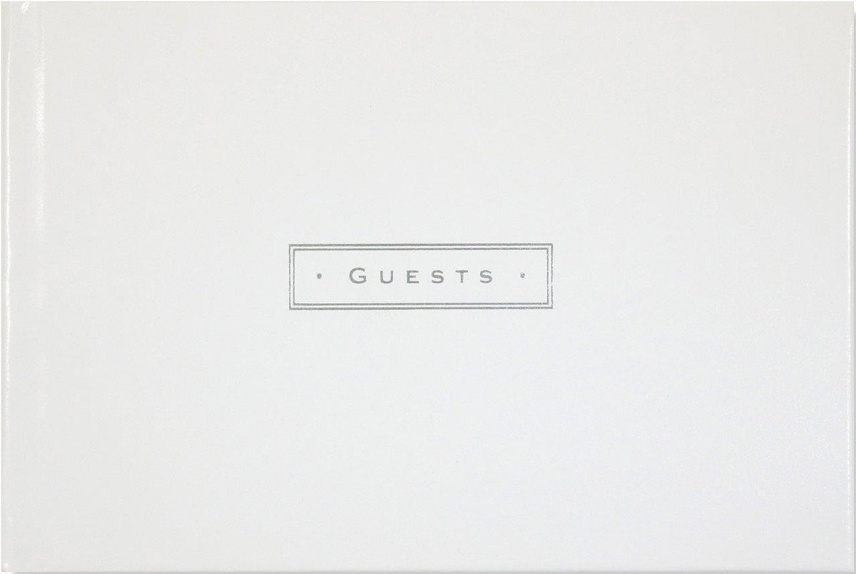 Peter Pauper Guest Book White Leather