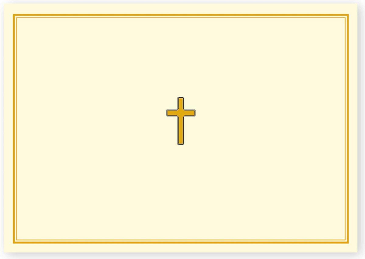 Peter Pauper Note Card Gold Cross
