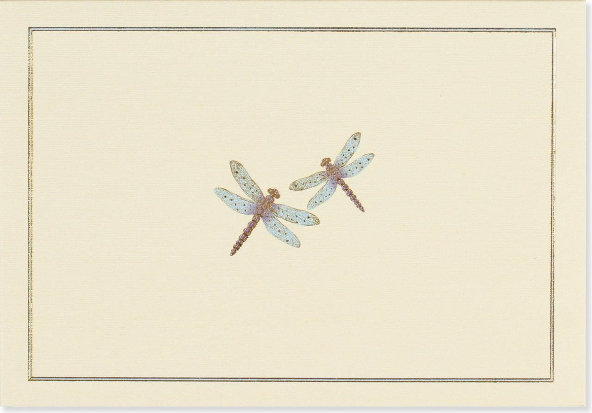 Peter Pauper Note Card Blue Dragonflies