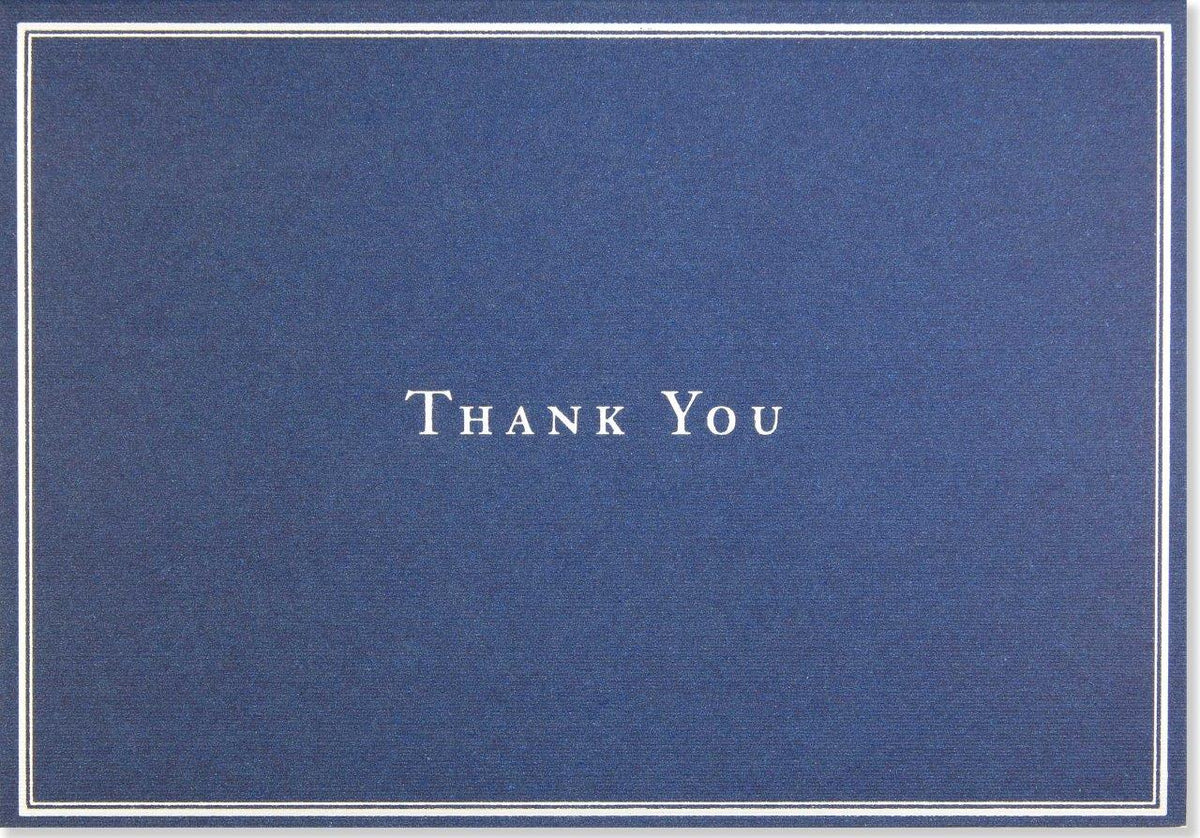 Peter Pauper Thank You Note Navy Blue