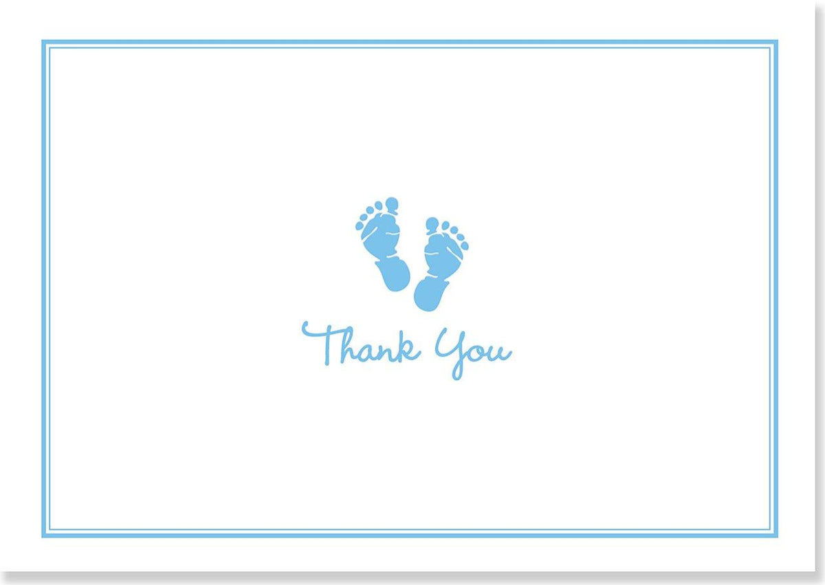 Peter Pauper Thank You Note Baby Steps Blue