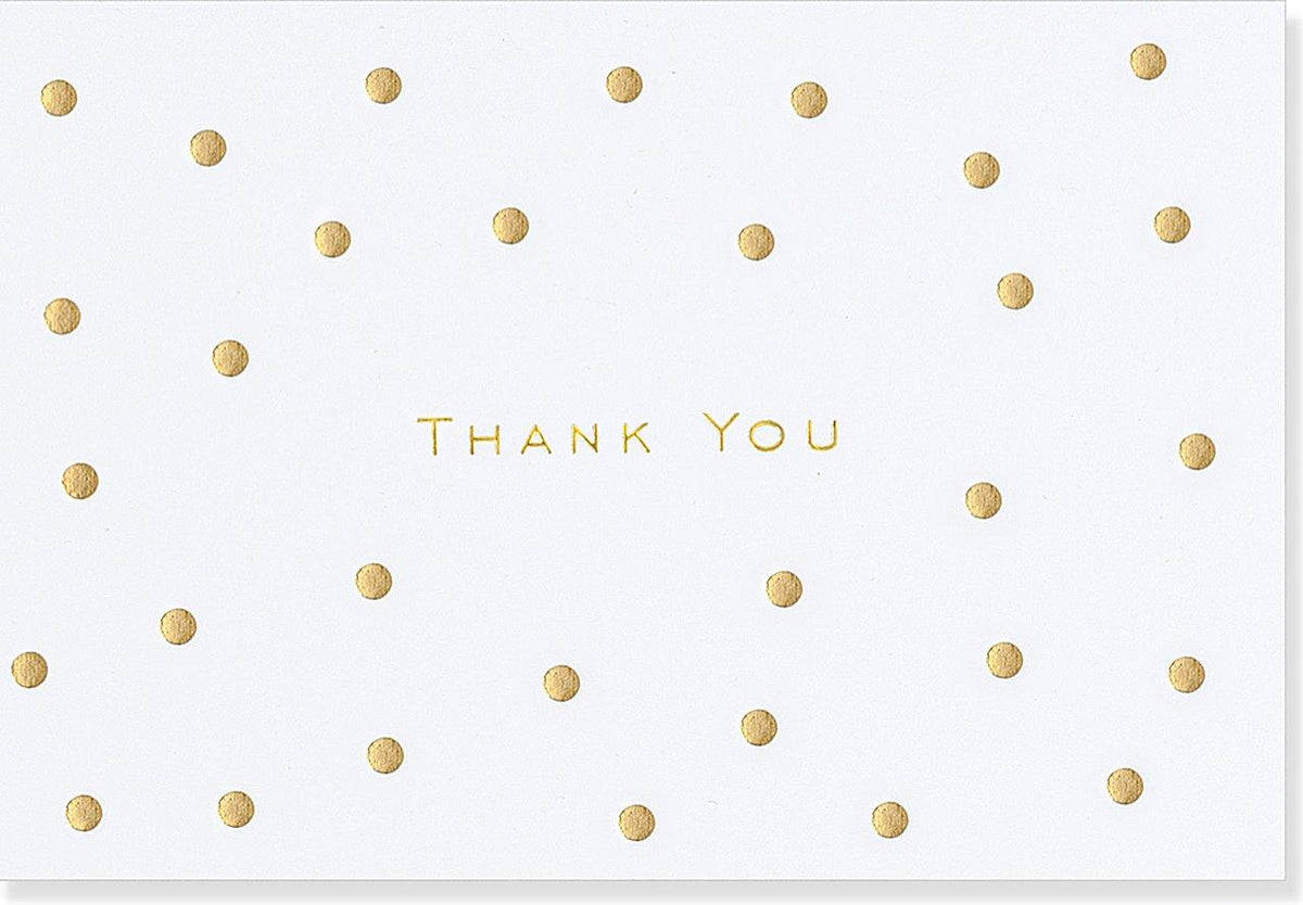 Peter Pauper Thank You Note Gold Dots