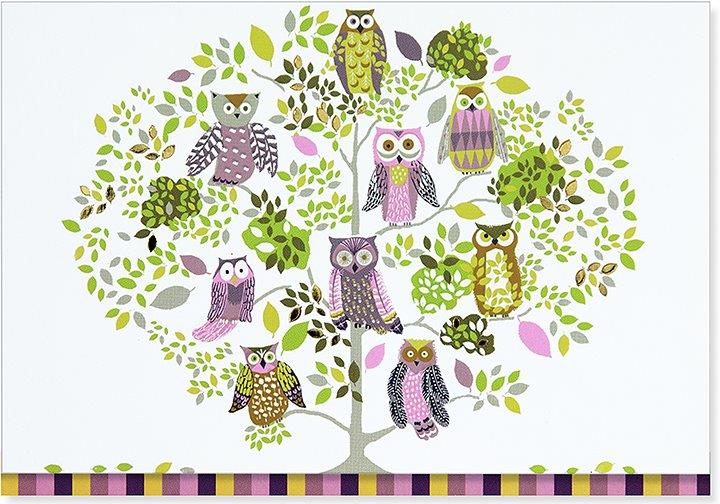 Peter Pauper Note Card Owl Forest