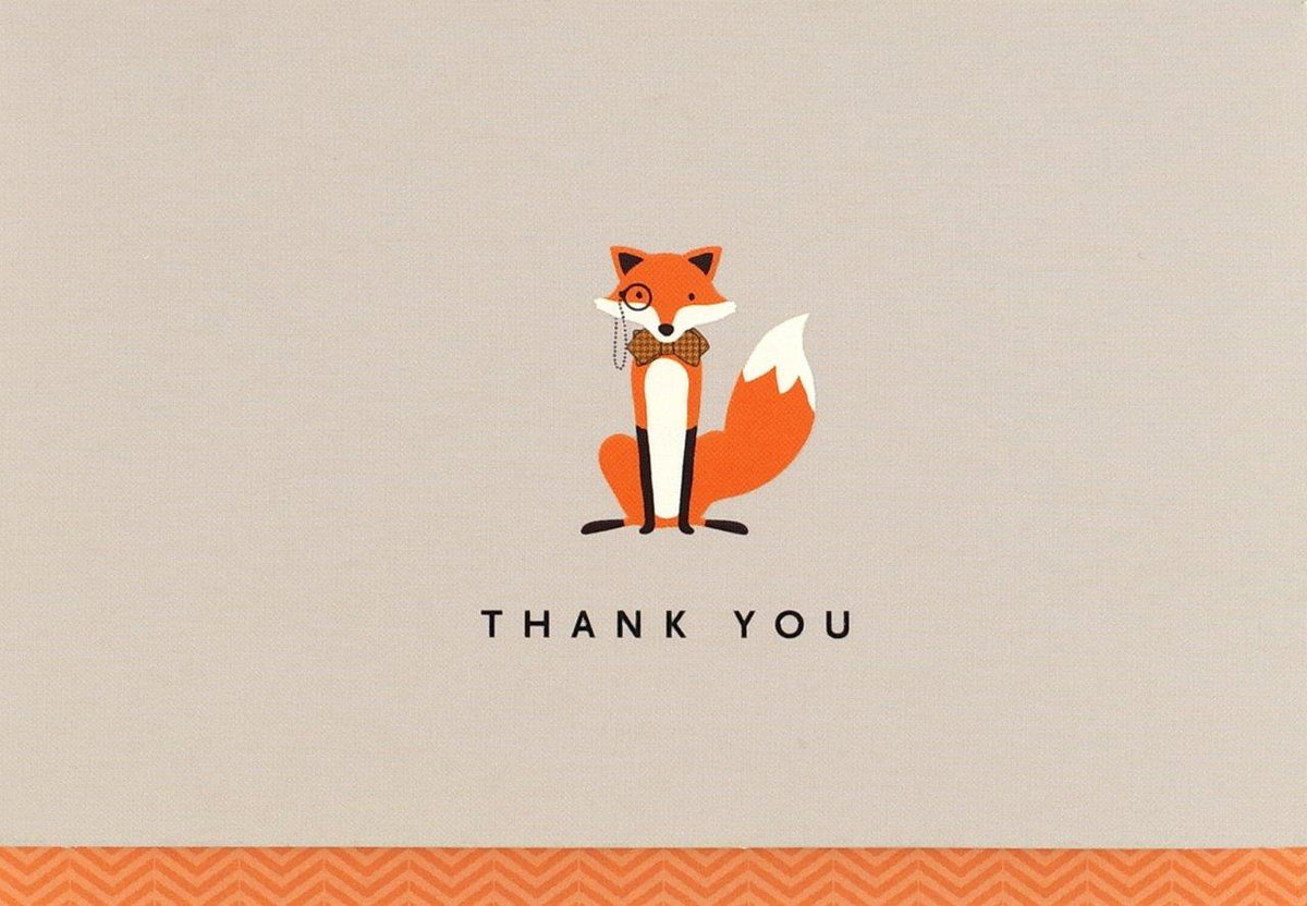 Peter Pauper Thank You Note Dapper Fox