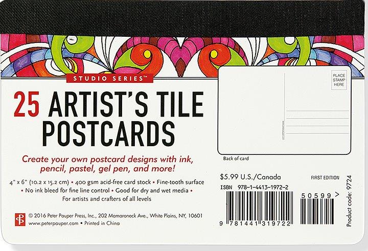 Peter Pauper Artist Tile Postcards