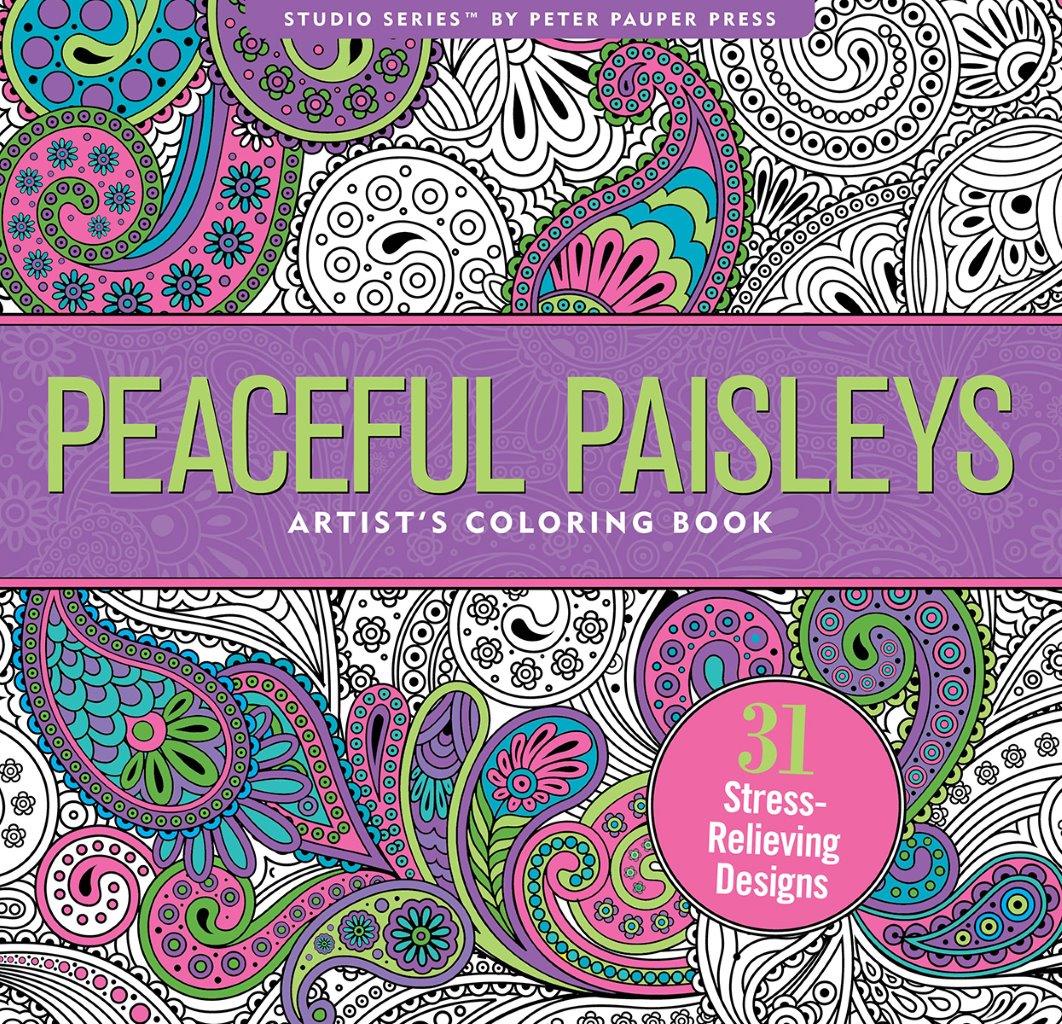 Peter Pauper Color Bk Peaceful Paisleys