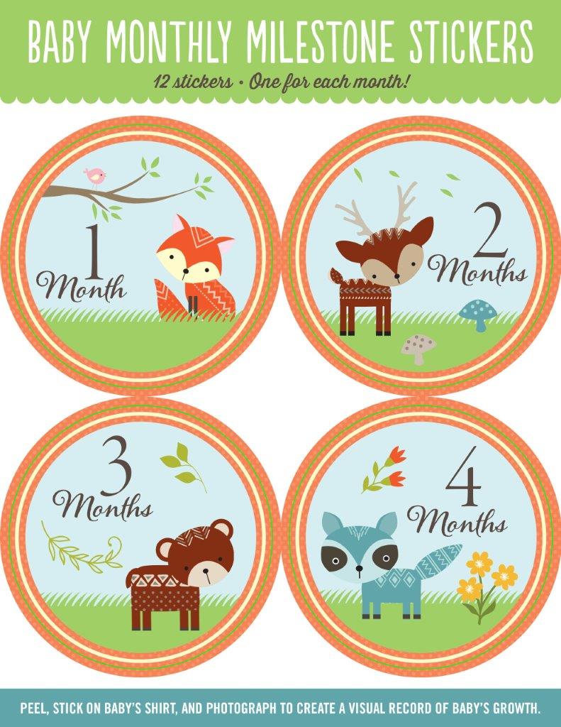 Peter Pauper Baby Stickers Woodland
