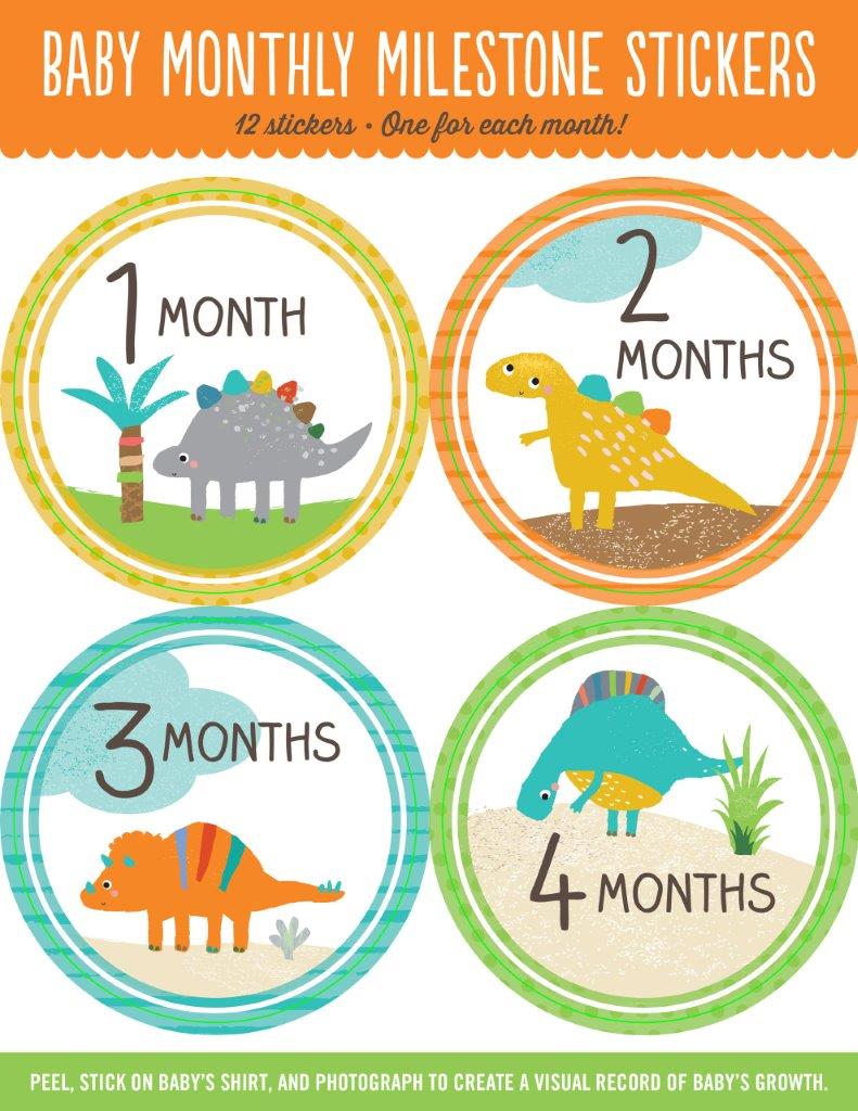 Peter Pauper Baby Stickers Dinosaurs