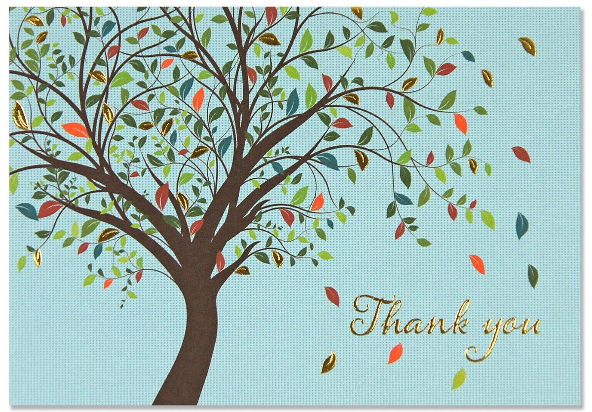 Peter Pauper Thank You Note Tree Of Life (Blue)
