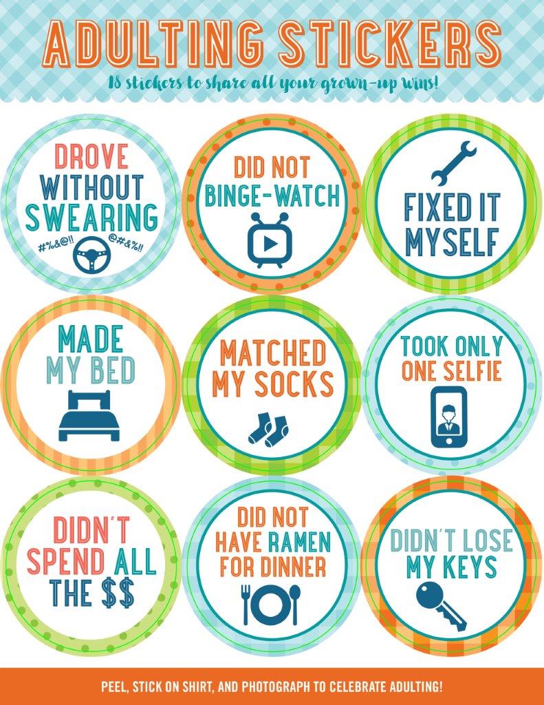 Peter Pauper Adulting Stickers