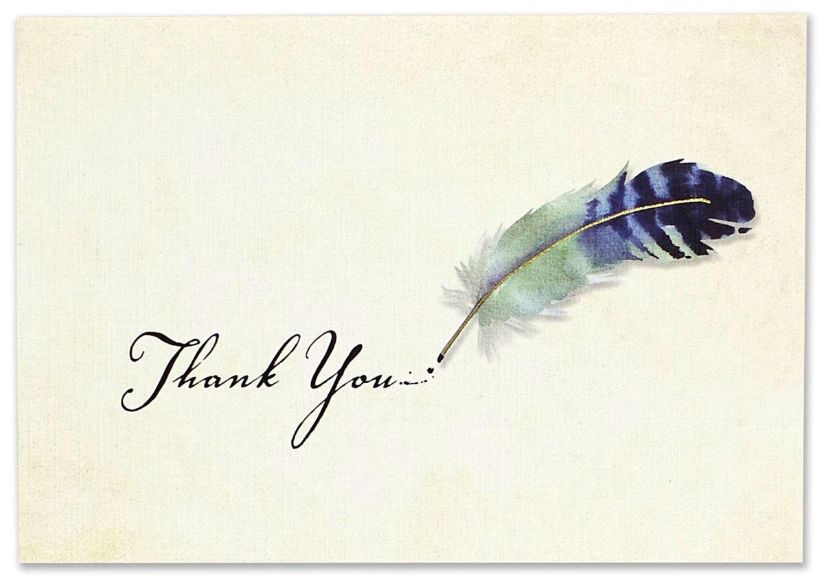 Peter Pauper Thank You Note Watercolor Quill