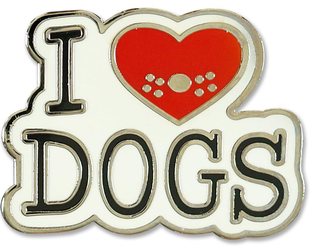 Peter Pauper Enamel Pin I Love Dogs